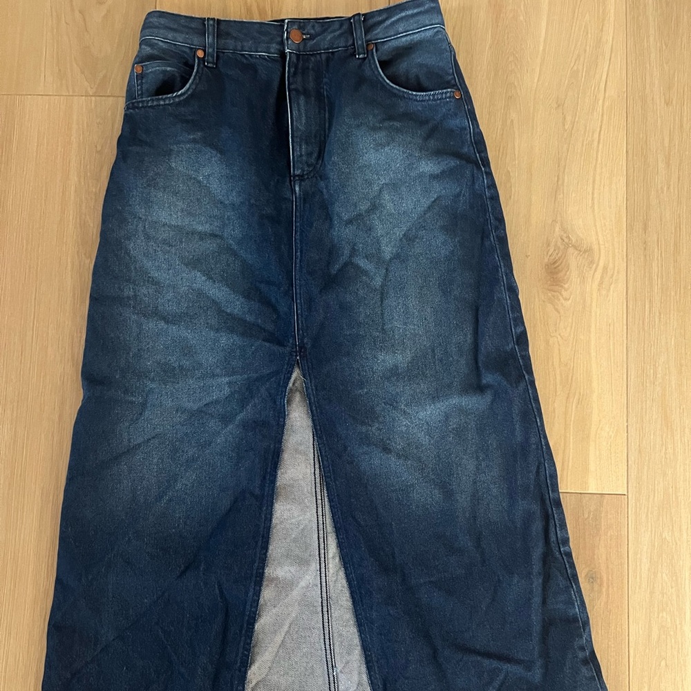 Anthropologie Pilcro Current season denim maxi skirt / size 10